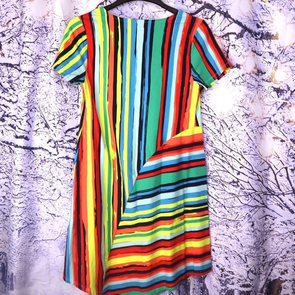 RAINBOW HAPPY PLACE DRESS PS Soft Surroundings Asymmetrical Loungewear Sleep PJs - Picture 7 of 10